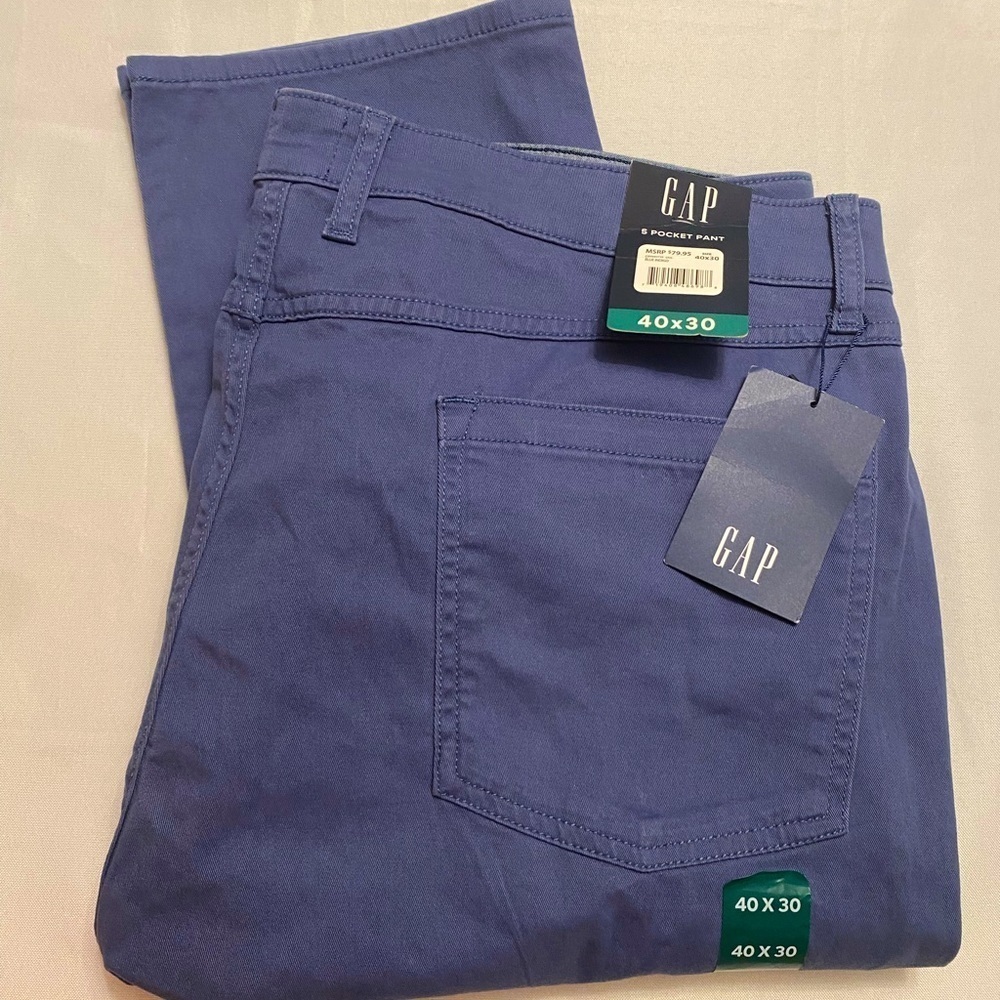 GAP Men's Super Soft Stretch Twill 5 Pocket Slim Fit Pant 40x30